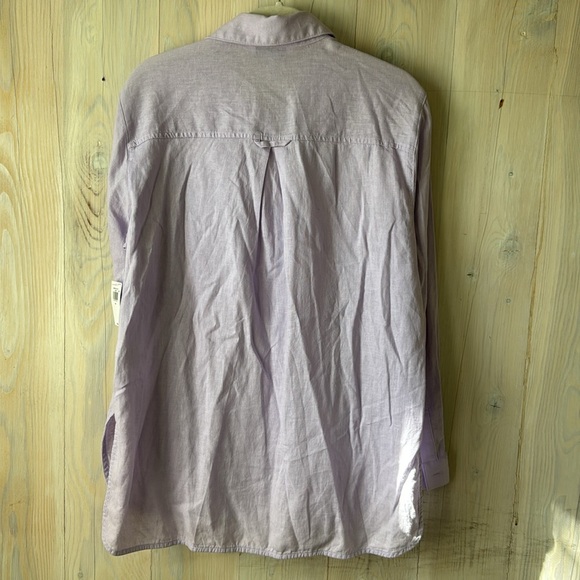 NWT Old Navy Linen Blend Button Down Shirt Size XS - Picture 2 of 7